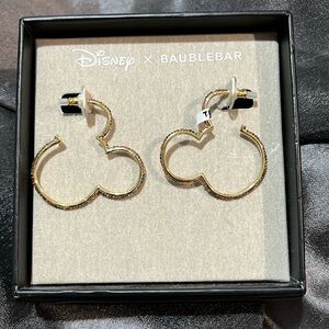 Disney x BaubleBar Outline Multicolor Gemstone Gold Tone Earrings NWT NEW